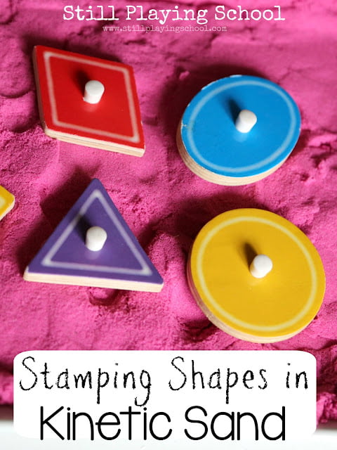 Stamping Shapes in Kinetic Sand