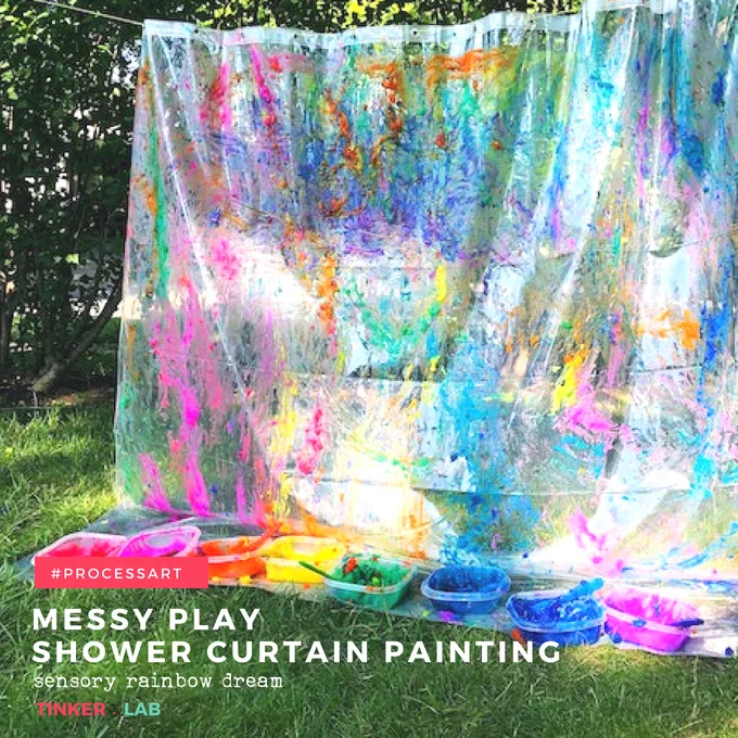 Shower Curtain Painting