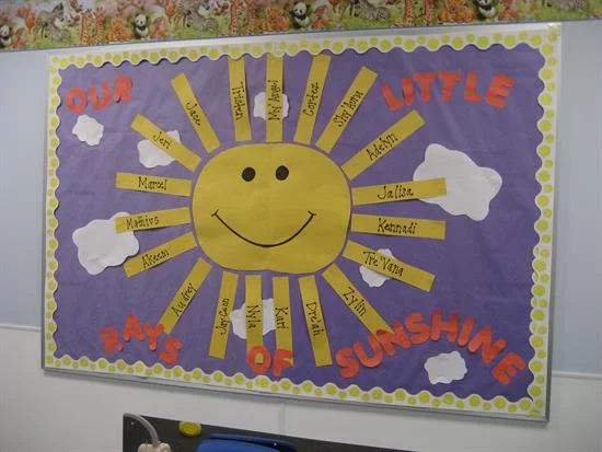 "Our Little Rays of Sunshine!" Bulletin Board