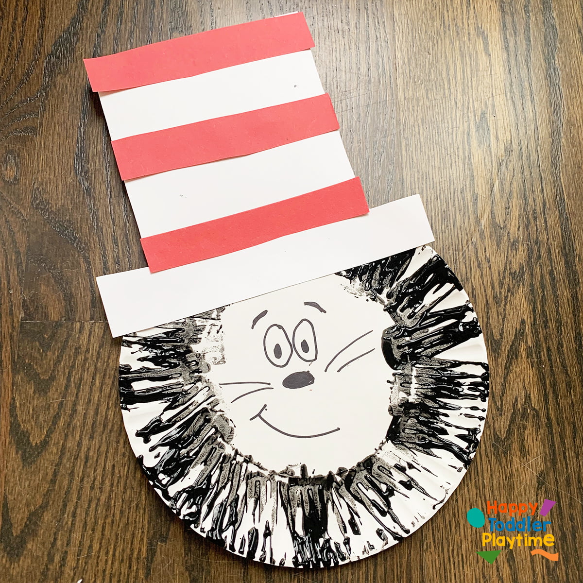 Paper Plate Cat in the Hat Dr. Seuss Craft