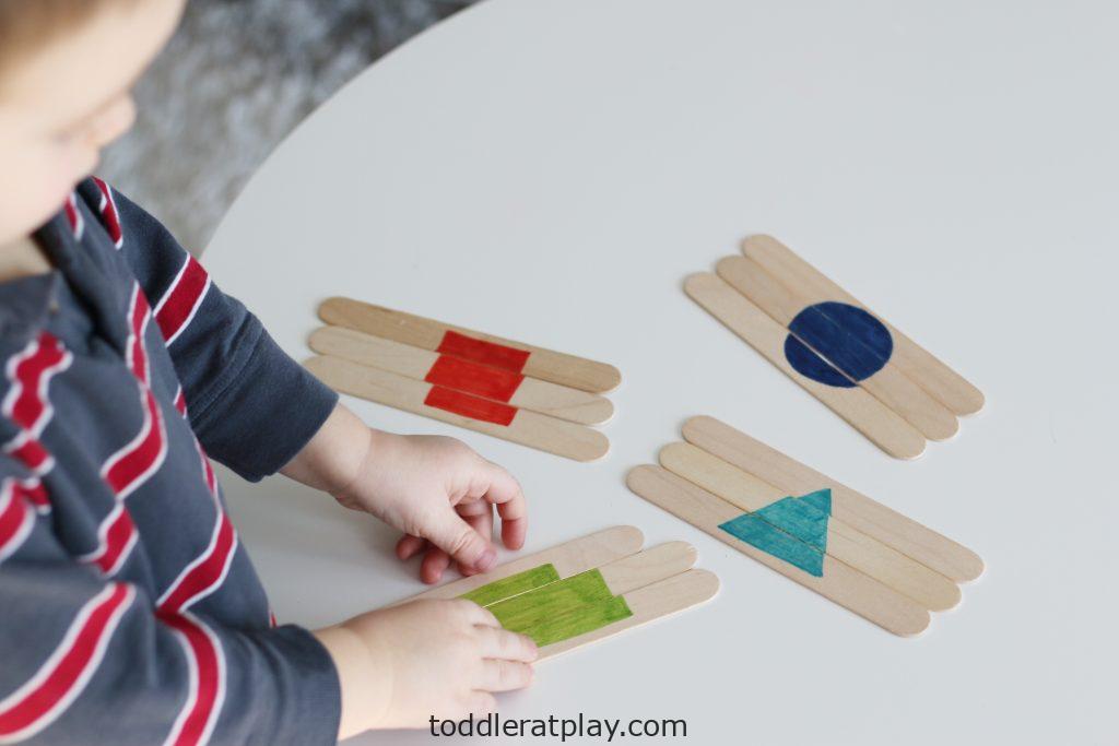 Popsicle Sticks Shapes Puzzle