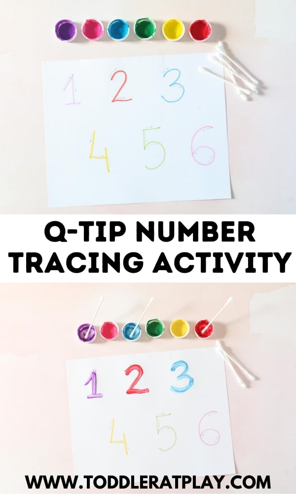 Q-tip Number Tracing Activity