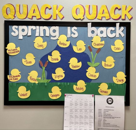 "Quack Quack Spring is Back" Bulletin Board