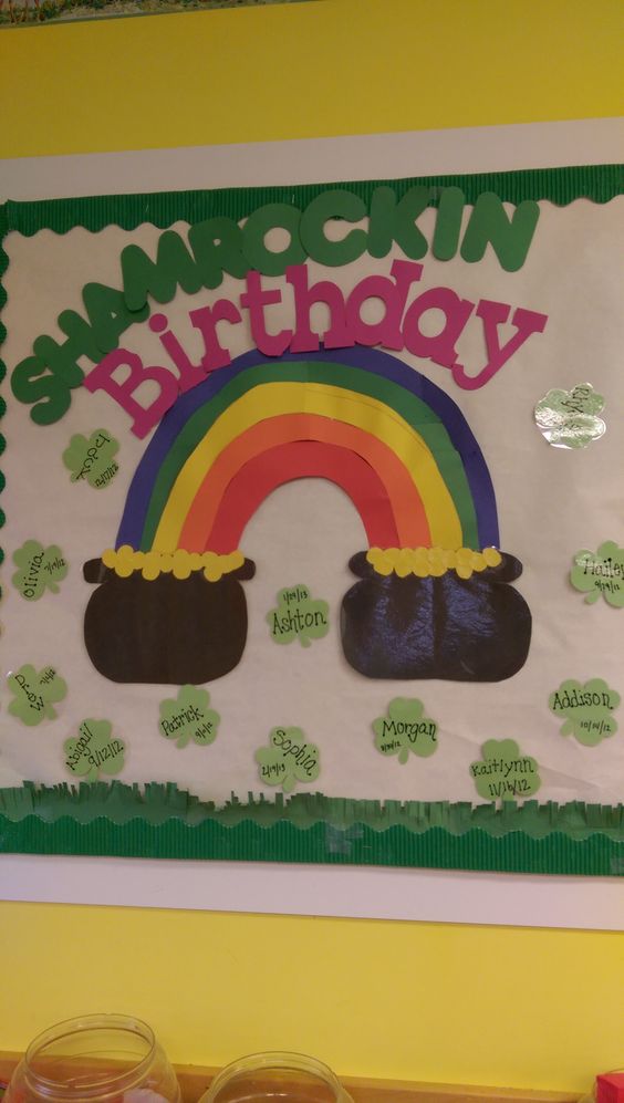 Rainbow Themed Bulletin Board