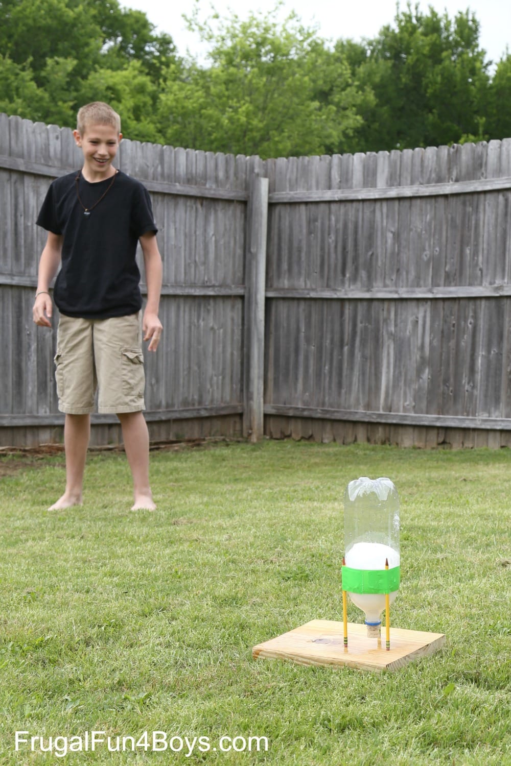 Bottle, Pencil, and Fizzing Vinegar Power