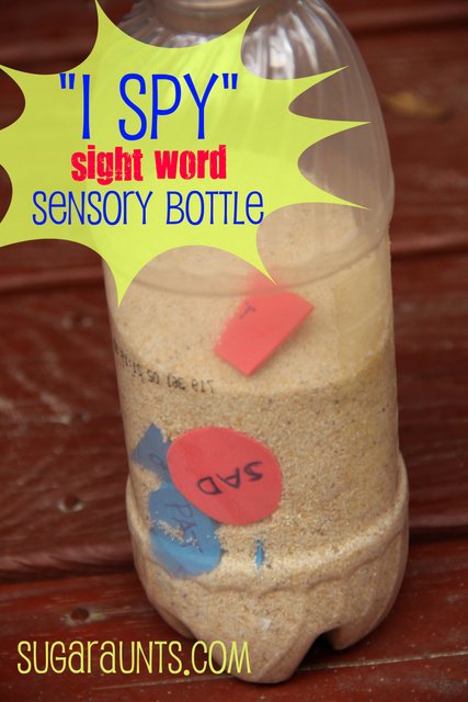 “I Spy” Sight Word Sensory Bottle