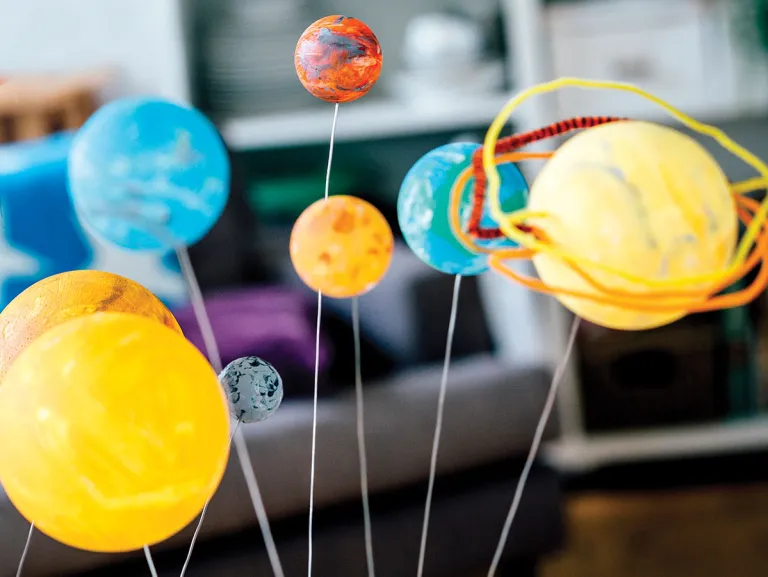 Styrofoam Model of the Solar System