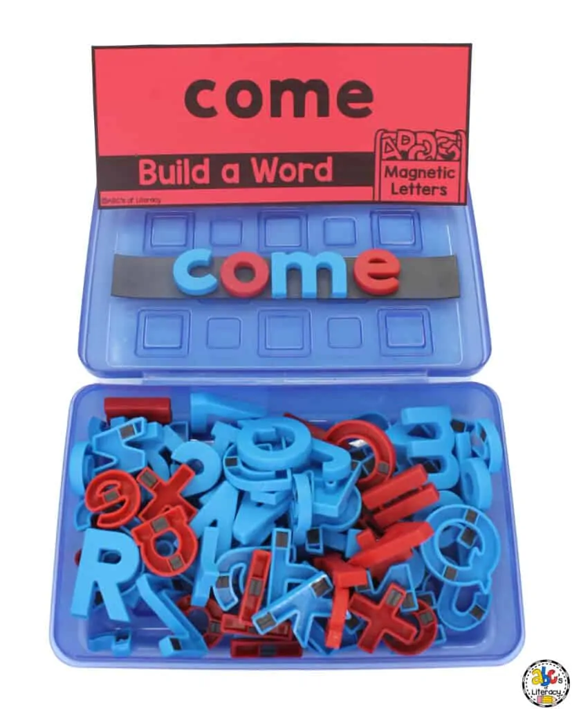 Magnetic Letter Spelling Fun