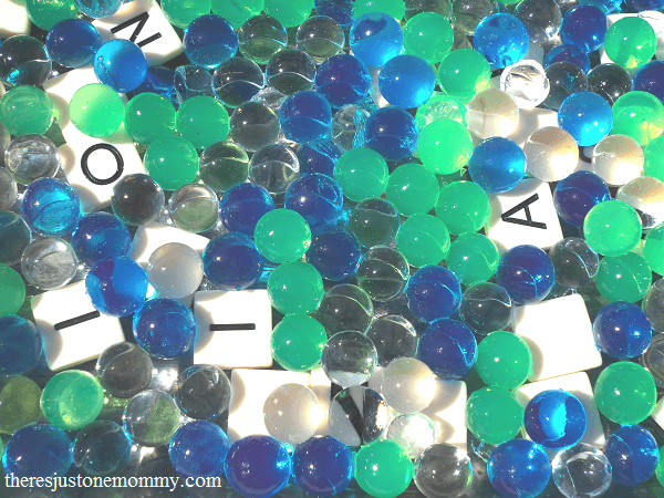 Spelling Word Practice with Water Beads