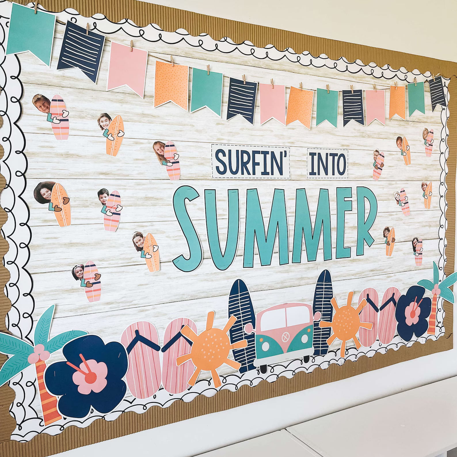 "Surfing Into Summer" Bulletin Board