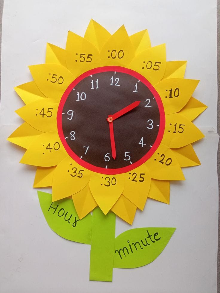 Sunflower Clock for Activity