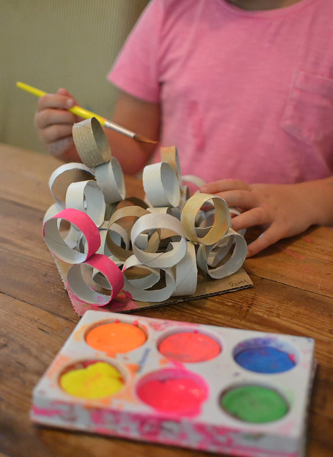 Cardboard Tube Sculpture