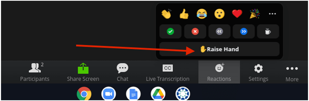 Raise Hand Feature in Zoom