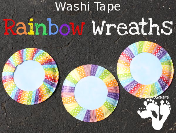 Washi Tape Rainbow Wreaths