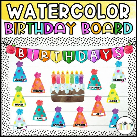 Water Color Bulletin Board