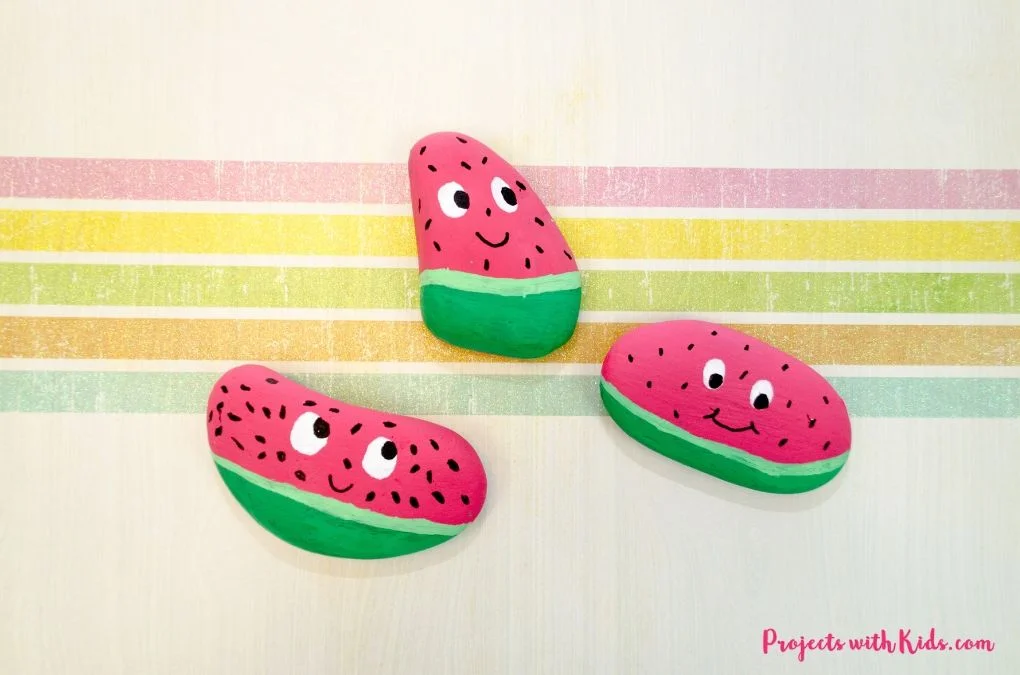 Watermelon Painted Rocks