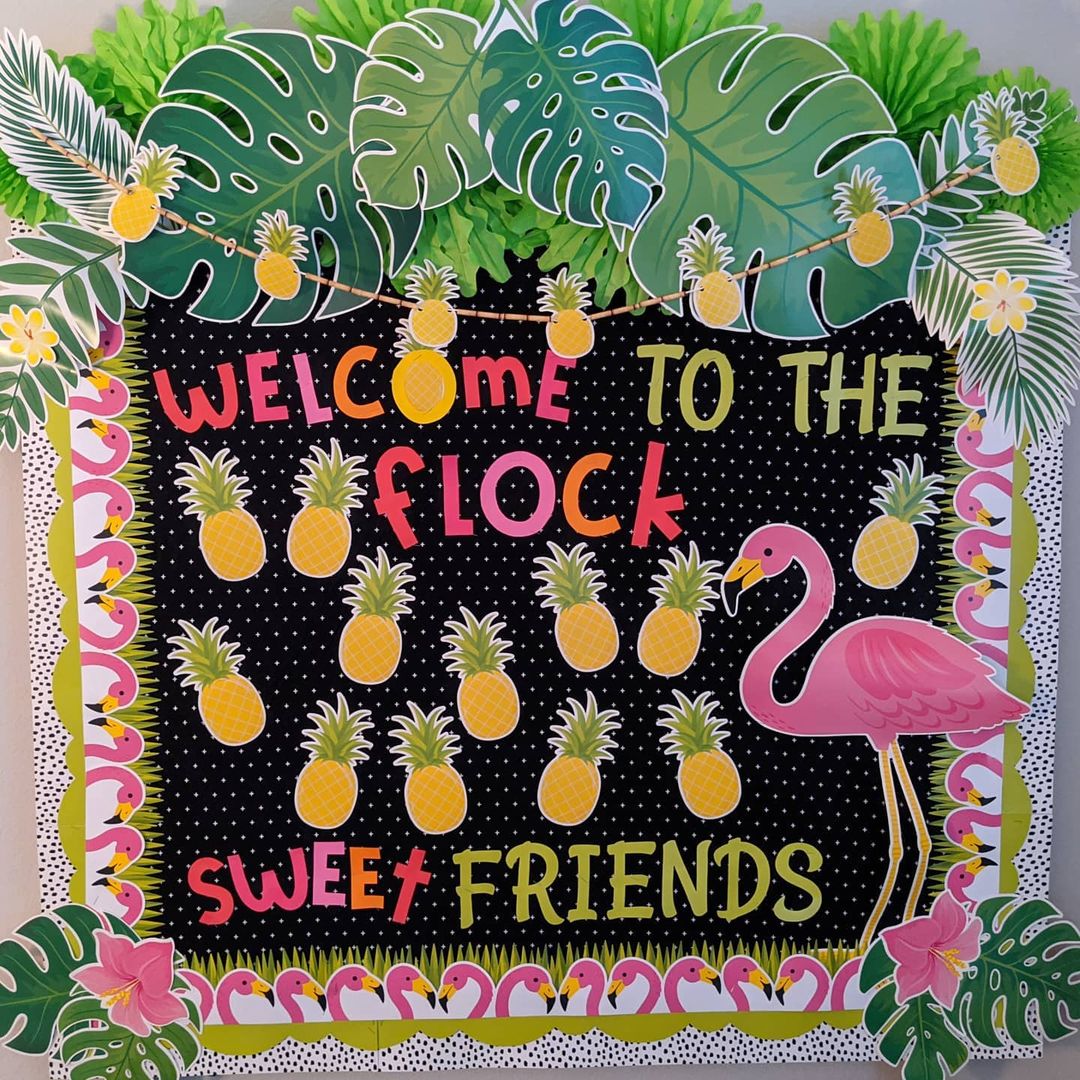 "Welcome to the Flock Sweet Friends" Bulletin Board