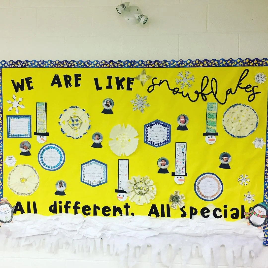 "We Are Like Snowflakes, All Different, All Special" Bulletin Board