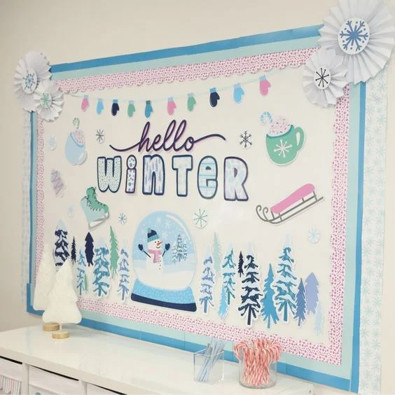 "Hello Winter" Bulletin Board