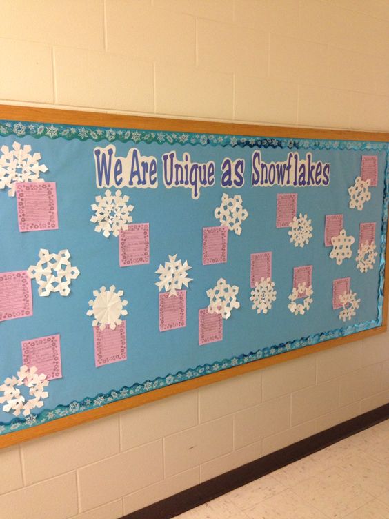 "We Are Unique As Snowflakes" Bulletin Board