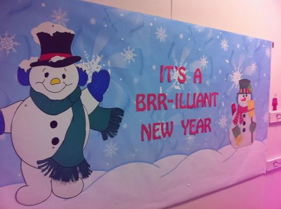 "It's A Brr-illiant New Year" Bulletin Board