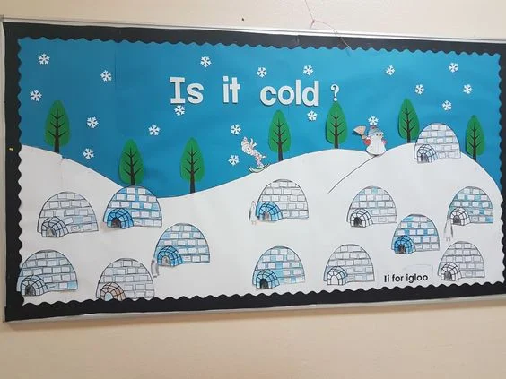 Igloo Themed Bulletin Board