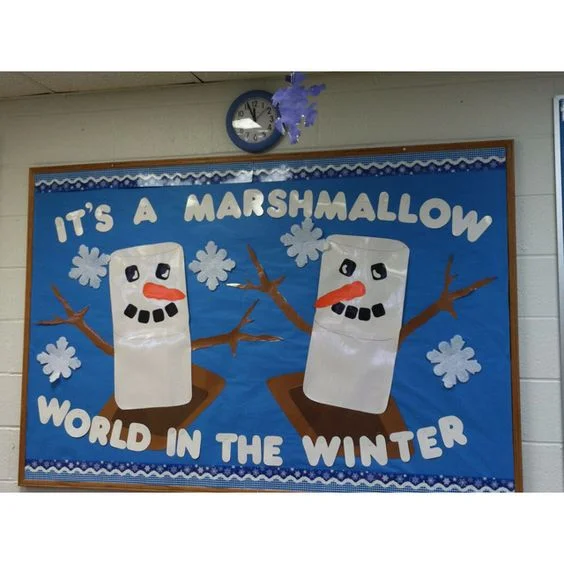 "It's A Marshmallow World In The Winter" Bulletin Board