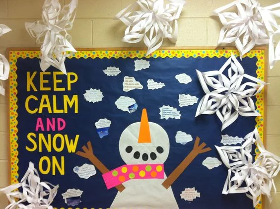 "Keep Calm And Snow On" Bulletin Board