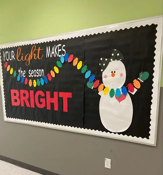 "Your Light Makes the Season Bright" Bulletin Board